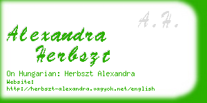 alexandra herbszt business card